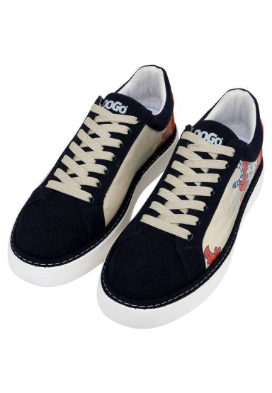 Dogo - Erkek Vegan Deri Bej Sneakers - Hear Me Roar Tasarım (1)