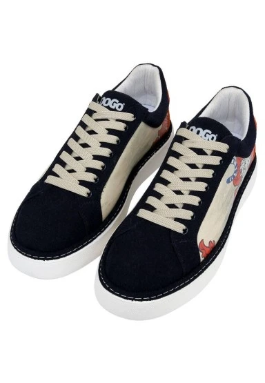 Erkek Vegan Deri Bej Sneakers - Hear Me Roar Tasarım - 