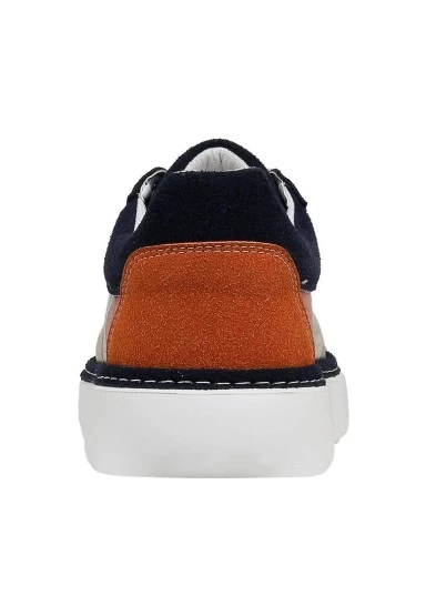 Erkek Vegan Deri Bej Sneakers - Hear Me Roar Tasarım - 