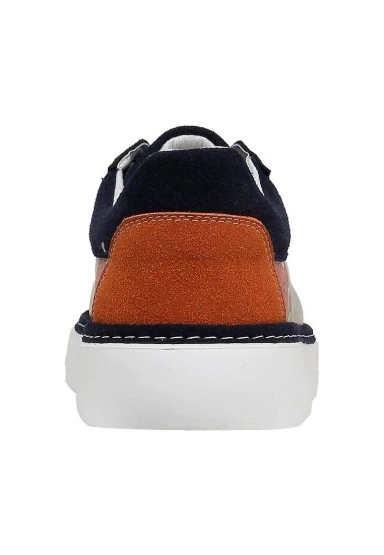 Erkek Vegan Deri Bej Sneakers - Hear Me Roar Tasarım - 