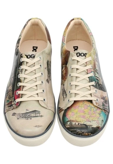 Erkek Vegan Deri Bej Sneakers - Choose a Place Tasarım - 