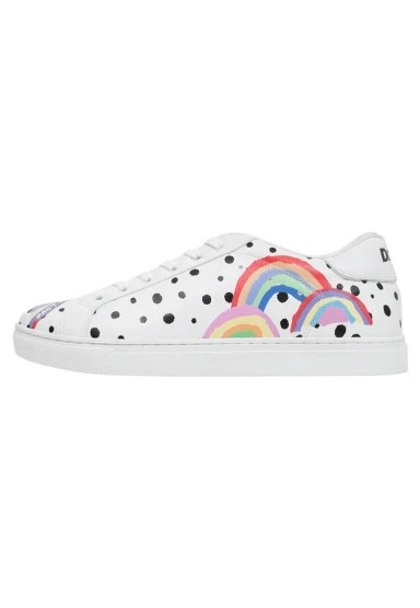 Erkek Vegan Deri Beyaz Günlük Sneakers - More Self Love Tasarım - 