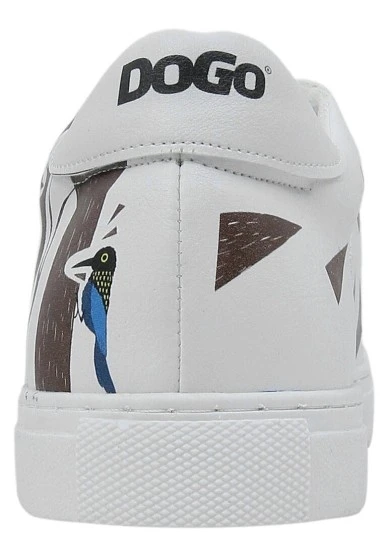 Erkek Vegan Deri Beyaz Sneakers - Knock Knock Tasarım - 