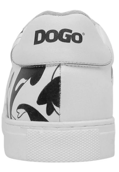 Erkek Vegan Deri Beyaz Sneakers - Flowing Orca Tasarım - 