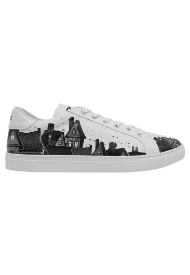 Erkek Vegan Deri Beyaz Sneakers - Night Lovers Tasarım - 