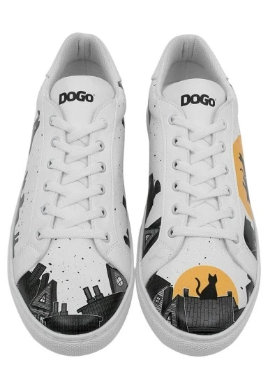 Erkek Vegan Deri Beyaz Sneakers - Night Lovers Tasarım - 