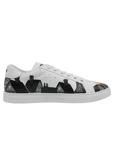 Erkek Vegan Deri Beyaz Sneakers - Night Lovers Tasarım - 