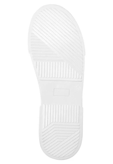 Erkek Vegan Deri Beyaz Sneakers - Broadway Tasarım - 