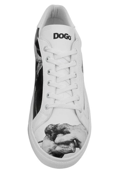 Erkek Vegan Deri Beyaz Sneakers - Champion Tasarım - 