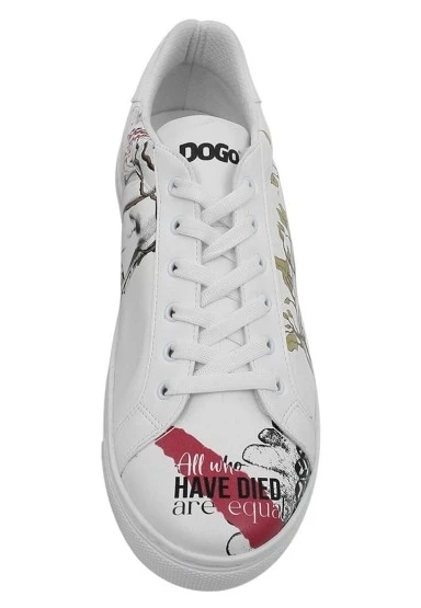 Erkek Vegan Deri Beyaz Sneakers - Equal Tasarım - 