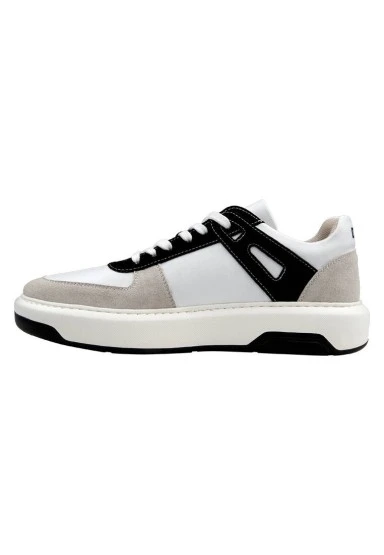 Erkek Vegan Deri Beyaz Sneakers - Lost Dream Tasarım - 