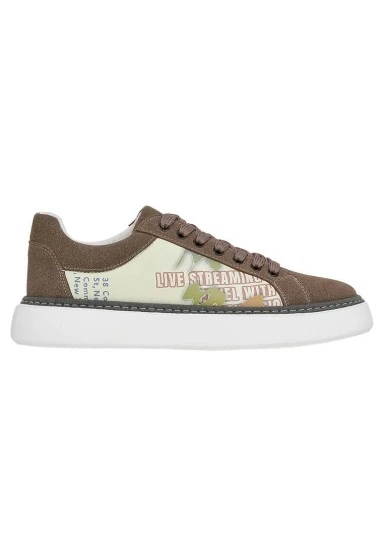 Erkek Vegan Deri Çok Renkli Sneakers - Rules System Tasarım - 