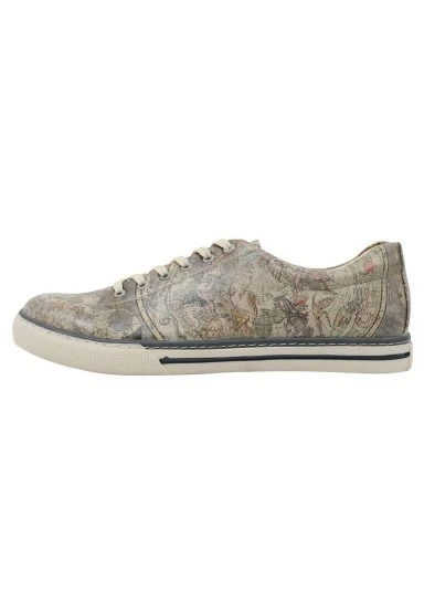 Erkek Vegan Deri Çok Renkli Sneakers - Astronomy Map Tasarım - 