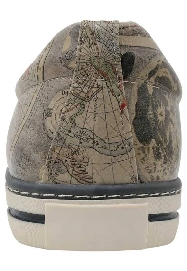 Erkek Vegan Deri Çok Renkli Sneakers - Astronomy Map Tasarım - 