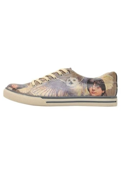 Erkek Vegan Deri Çok Renkli Sneakers - Warner Bros Harry and Hedwig Harry Potter Tasarım - 
