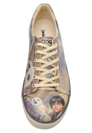 Erkek Vegan Deri Çok Renkli Sneakers - Warner Bros Harry and Hedwig Harry Potter Tasarım - 