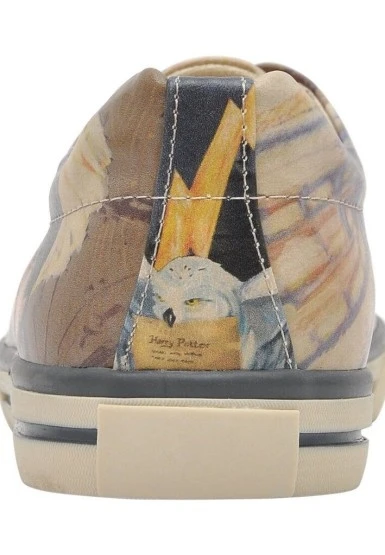 Erkek Vegan Deri Çok Renkli Sneakers - Warner Bros Harry and Hedwig Harry Potter Tasarım - 