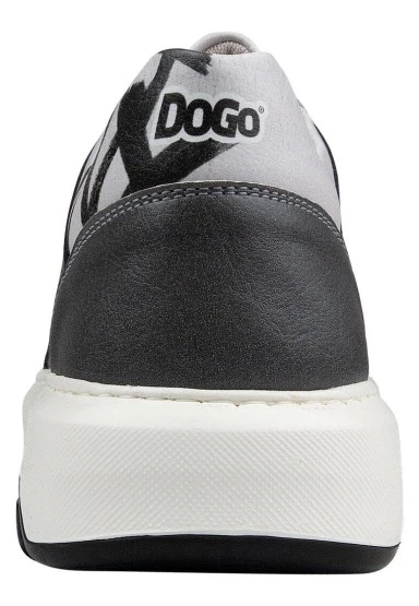 Erkek Vegan Deri Gri Sneakers - Trouble Tasarım - 