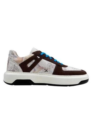 Erkek Vegan Deri Krem Sneakers - Ink and Pictures Tasarım - 