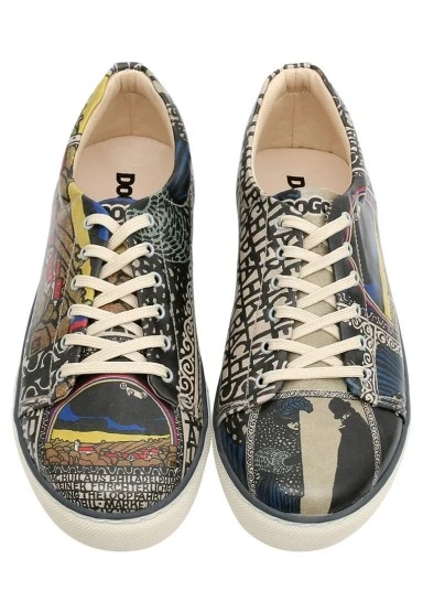 Erkek Vegan Deri Siyah Sneakers - Variete Nummer 11 Tasarım - 