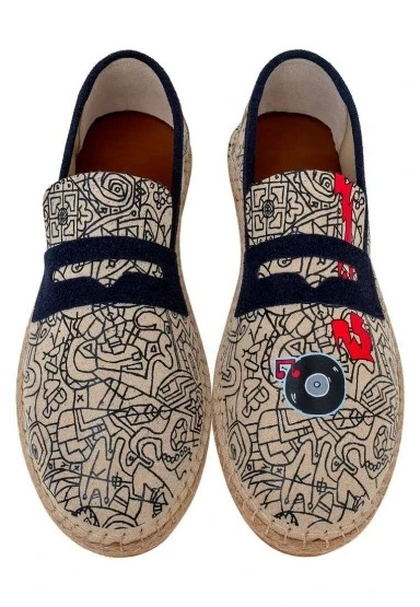 Erkek Vegan Gri Espadril - Street Music Tasarım - 