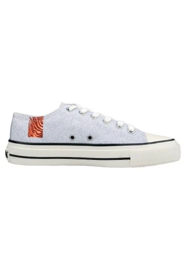 Erkek Vegan Gri Sneakers - Uptown Tigers Tasarım - 