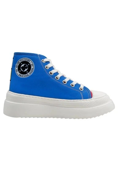 Femme Vegan Multicolore Baskets Montantes à Plateforme - Warner Bros DC Villains Motif - 