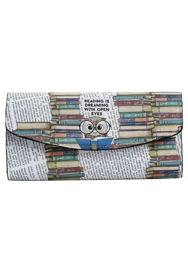 Femme Beige Portefeuille - The Wise Owl Motif - 
