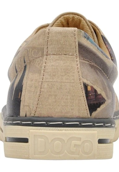 Femme Cuir Vegan Beige Baskets - Warner Bros Gryffindor Gang Harry Potter Motif - 