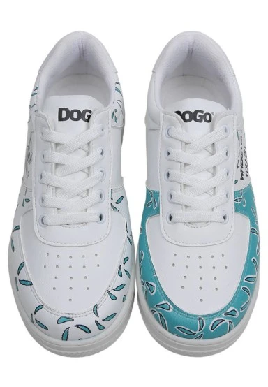 Femme Cuir Vegan Blanc Baskets - Koala Hug Motif - 