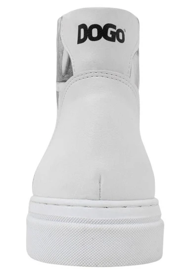 Femme Cuir Vegan Blanc Baskets Hautes - Warner Bros Tweety Sketch Motif - 