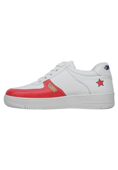 Femme Cuir Vegan Blanc Baskets - Warner Bros Wonder Lola Bunny Motif - 