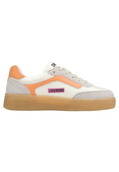 Femme Cuir Vegan Blanc Baskets - Warner Bros Looney Tunes Bugs Bunny Hop into Nature Motif - 