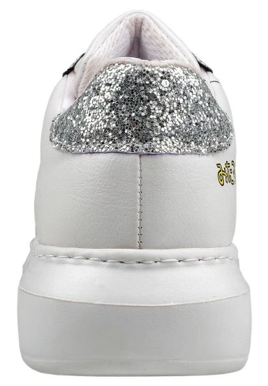 Femme Cuir Vegan Blanc Baskets - Warner Bros Tweety Sylvester Puddy Tat Motif - 