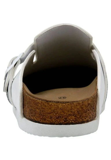 Femme Cuir Vegan Blanc Chaussons - Where My Spots At Motif - 