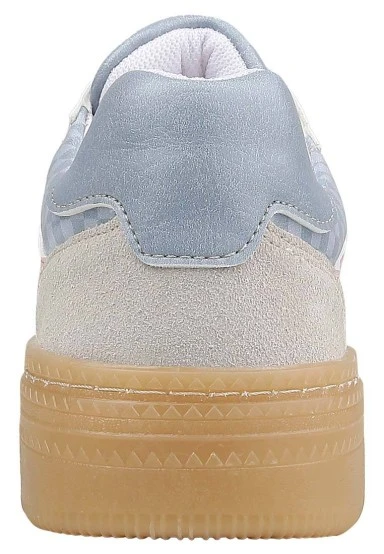 Femme Cuir Vegan Bleu Baskets - Break the Silence Motif - 
