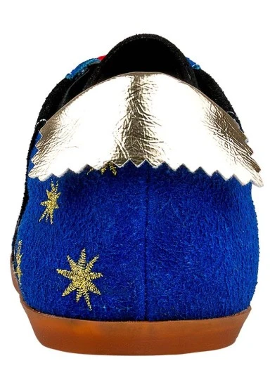 Femme Cuir Vegan Bleu Baskets - Matisse Motif - 