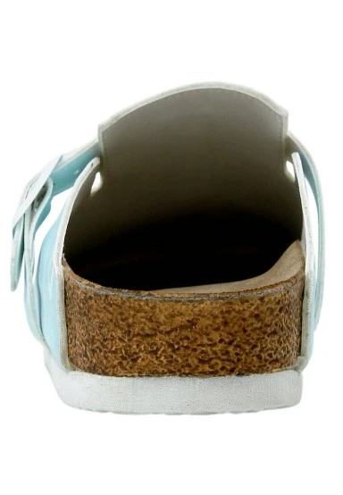 Femme Cuir Vegan Bleu Chaussons - Feeling Moody Motif - 
