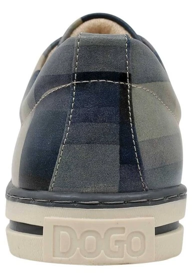 Femme Cuir Vegan Bleu foncé Baskets - Be Different Motif - 