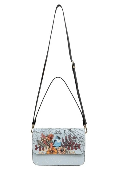 Femme Cuir Vegan Bleu Sac à Main - Magic in The Air Motif - 