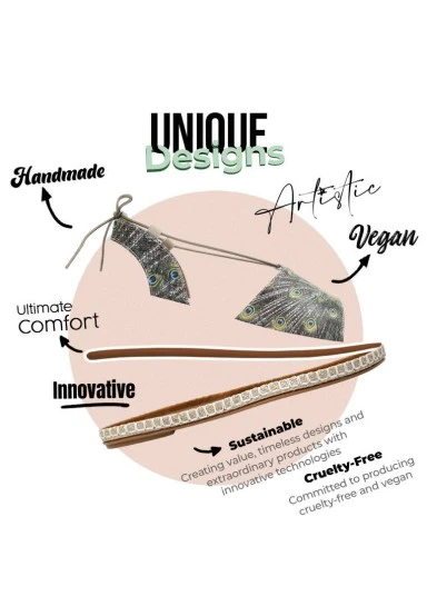 Femme Cuir Vegan Bleu Sandales à Lacets - All Beauty is in You Motif - 