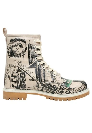 Femme Cuir Vegan Multicolore Bottes Longues - Broadway Motif - 
