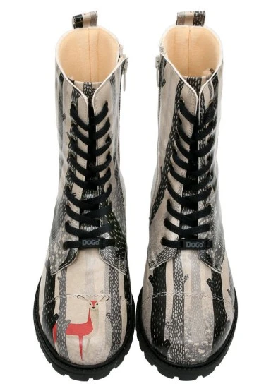 Femme Cuir Vegan Noir Bottes Longues à Glissière - You are the Colour of My Life Motif - 