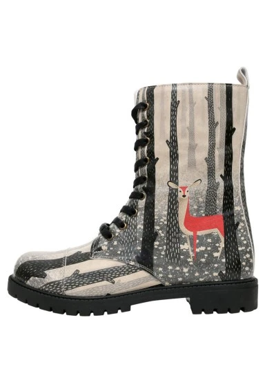 Femme Cuir Vegan Noir Bottes Longues à Glissière - You are the Colour of My Life Motif - 