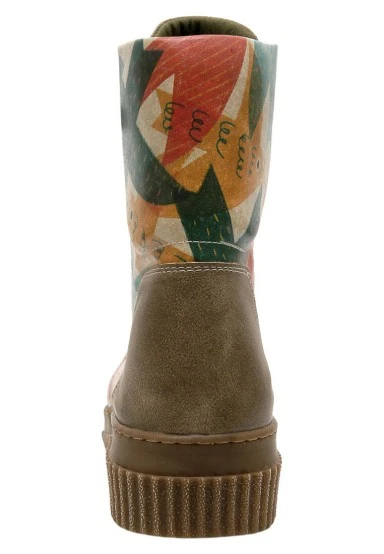 Femme Cuir Vegan Multicolore Bottes Longues - Together We Fly Motif - 