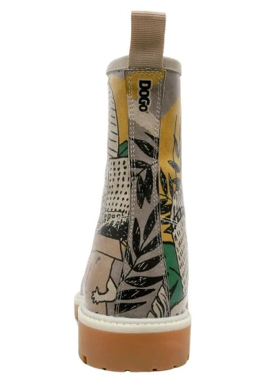 Femme Cuir Vegan Multicolore Bottes Longues - Fragile Motif - 