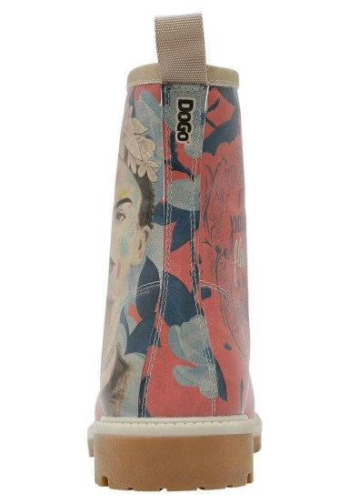 Femme Cuir Vegan Multicolore Bottes Longues - Frida Painting Frida Kahlo Motif - 