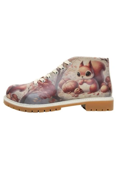 Femme Cuir Vegan Multicolore Bottines - These are Ma Nuts Motif - 