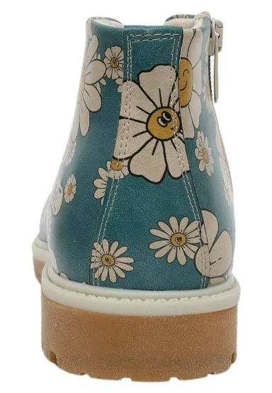 Femme Cuir Vegan Multicolore Bottines - Show Yourself More Love Motif - 