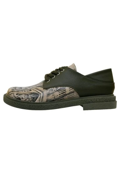 Femme Cuir Vegan Multicolore Chaussures Décontractées - Barcelona Motif - 